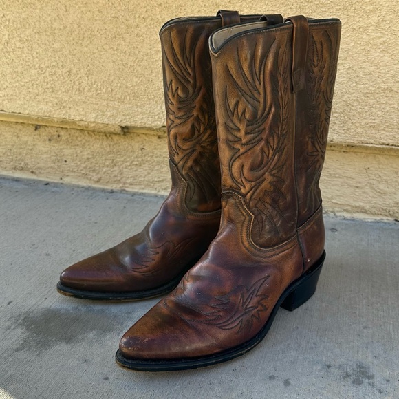 ACME! RARE VINTAGE COWBOY BOOTS SIZE MENS 9D~ EMBROIDERED WESTERN BOOTS IN BROWN - Picture 17 of 17